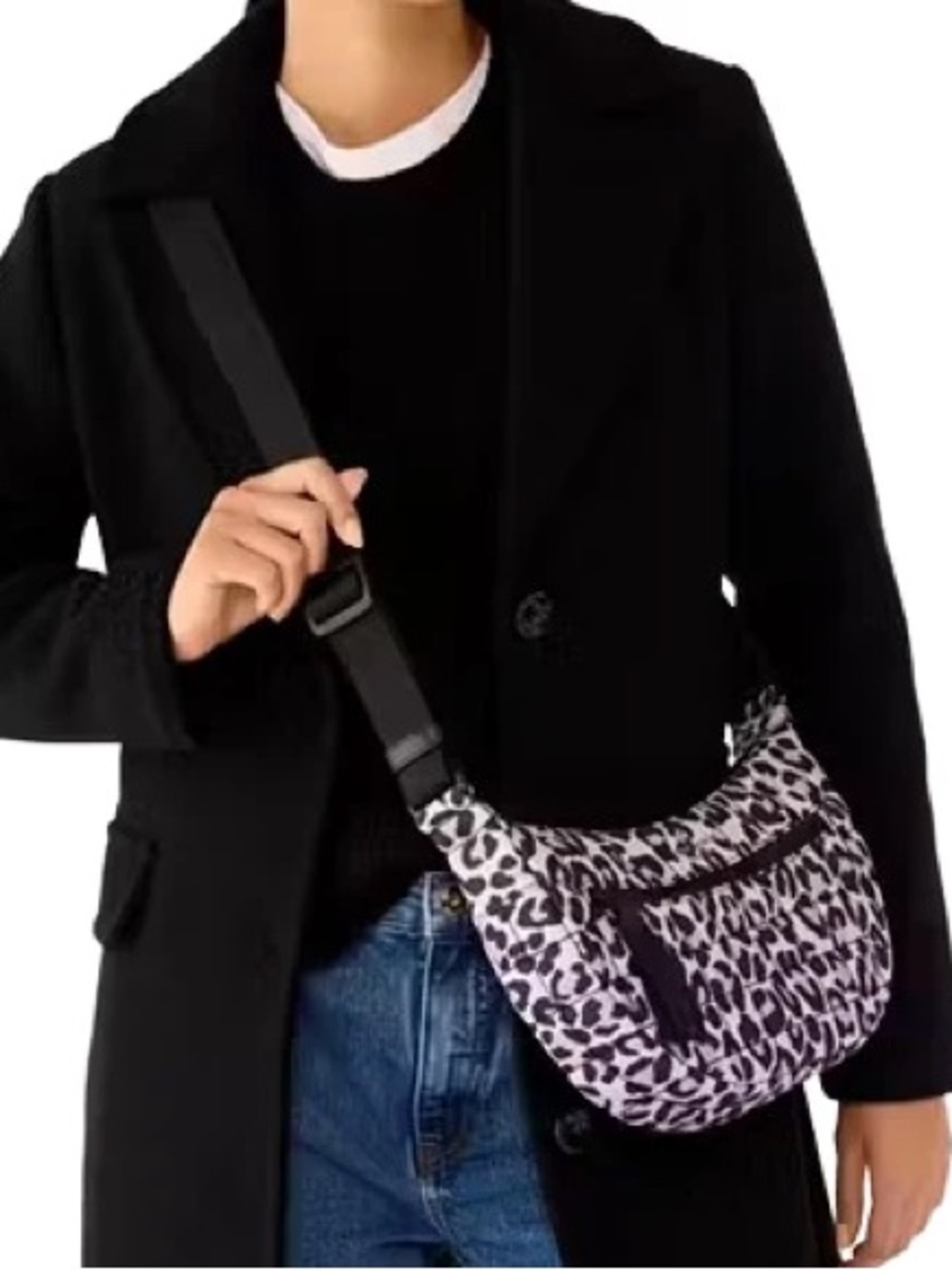 kate spade Leopard-Print Crossbody Bag - Black & White
